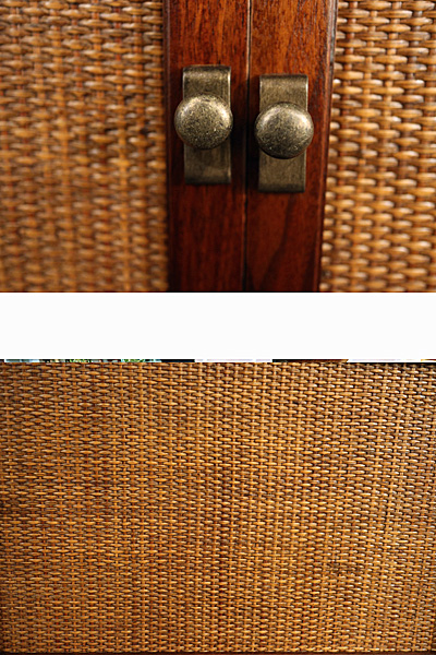 at'sのアンティークダイアリー「インテリア用語」【ラタンウィッカーとは】Rythm group by LANEレーン社のカップボード/DREXEL rattan wicker chair