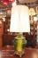 3 way テーブルランプ Large green x  white ribbon shade
